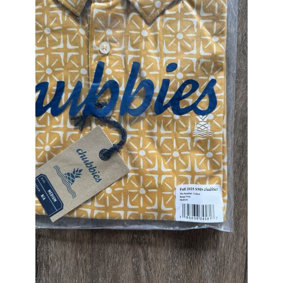 Chubbies Range Polo Shirt- The Sundial - Yellow, Men's Medium NEW NEW NEW - Picture 4 of 5